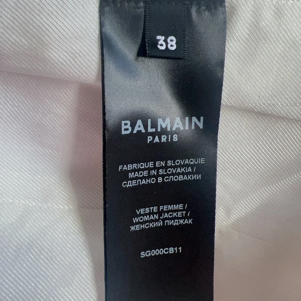 BALMAIN Double-Breasted Piqué Blazer - Picture 10 of 13